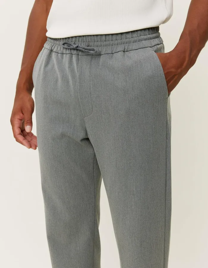 Men Les Deux Pants Patrick Drawstring Pants 8211 Grey Melange