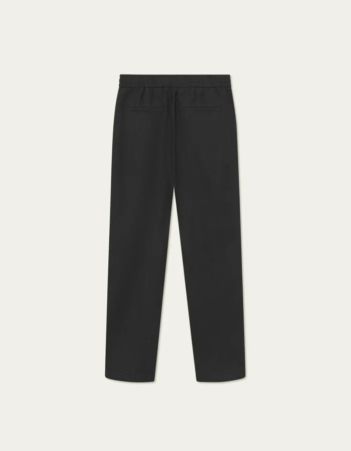 Men Les Deux Pants Patrick Linen Pants 8211 BlackBlack