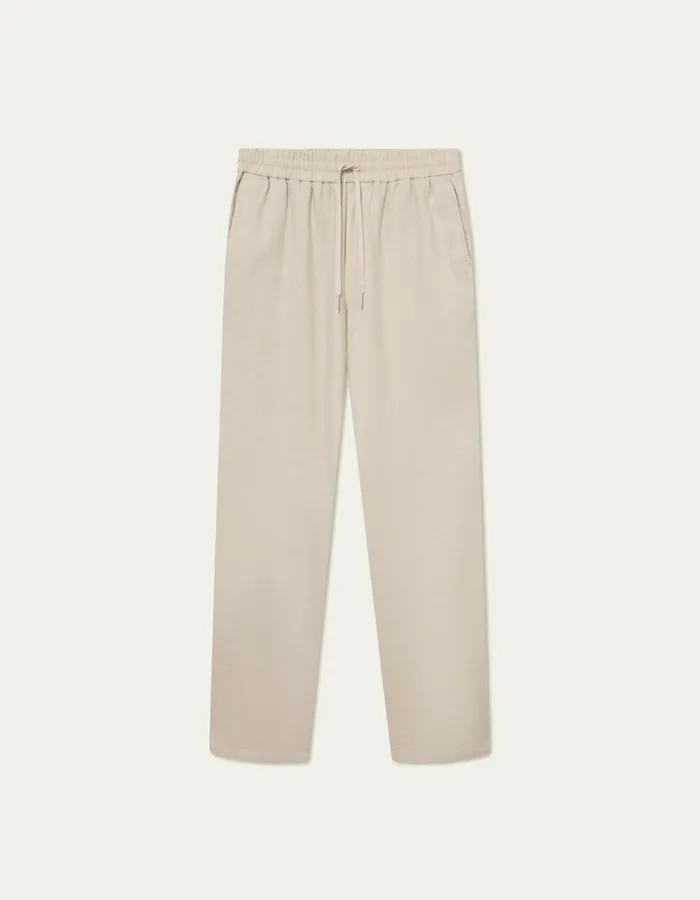 Men Les Deux Pants Patrick Linen Pants 8211 Light Sand