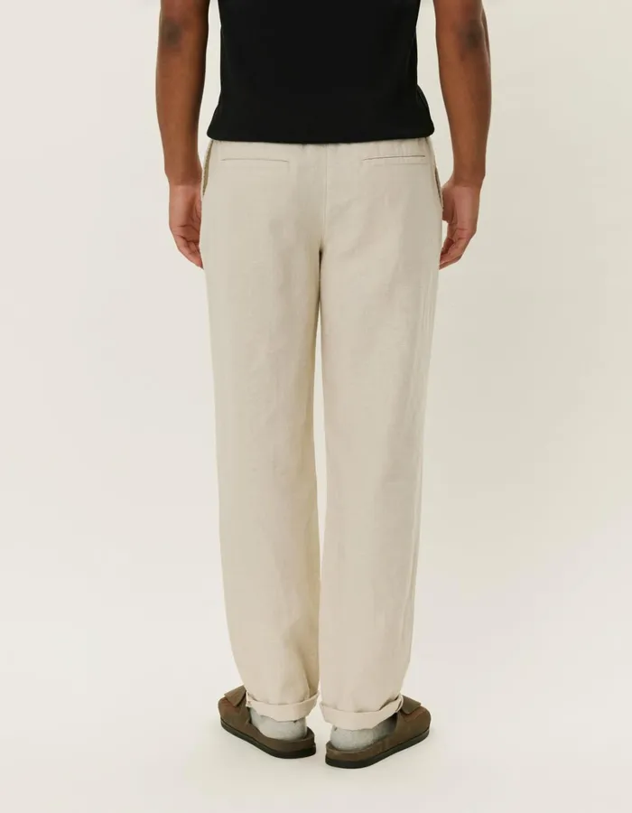 Men Les Deux Pants Patrick Linen Pants 8211 Light Sand