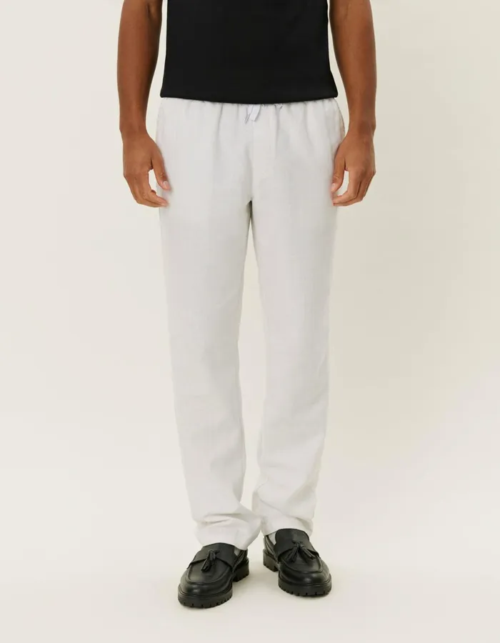 Men Les Deux Pants Patrick Linen Pants 8211 WhiteWhite