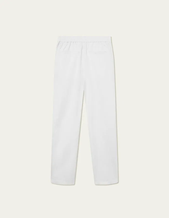 Men Les Deux Pants Patrick Linen Pants 8211 WhiteWhite