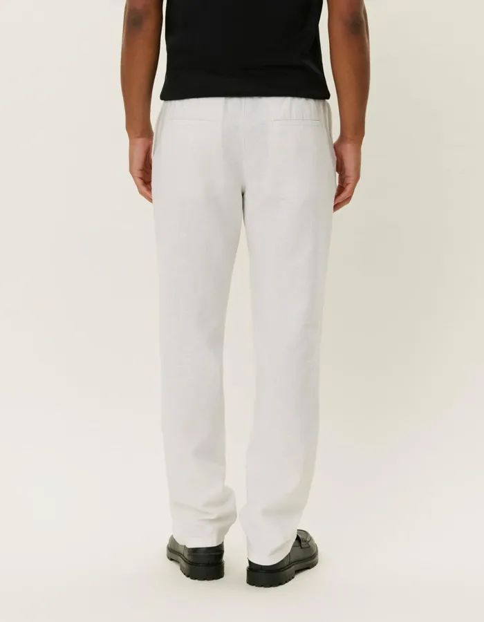 Men Les Deux Pants Patrick Linen Pants 8211 WhiteWhite