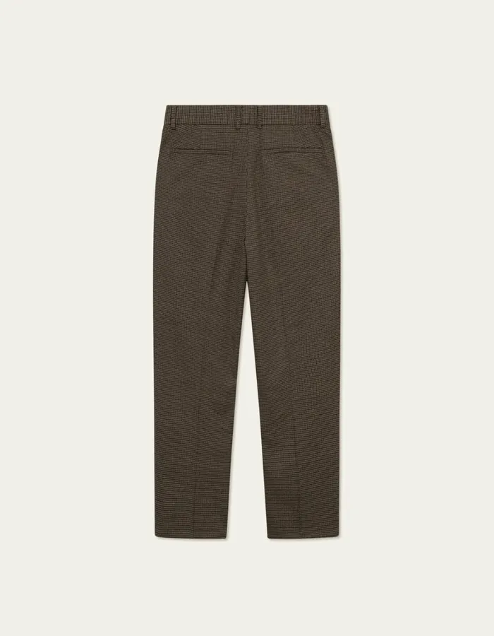 Men Les Deux Pants Reece Check Pleated Suit Pants 20 8211 Warm SandDark Navy Check