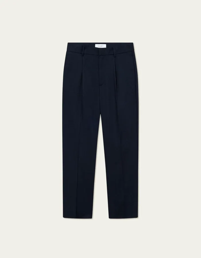 Men Les Deux Pants Reece Pleated Suit Pants 20 8211 Dark Navy