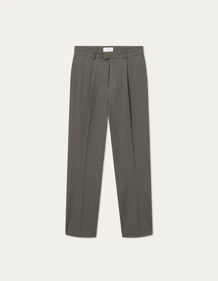 Men Les Deux Pants Reece Pleated Suit Pants 8211 GreyBlack Check