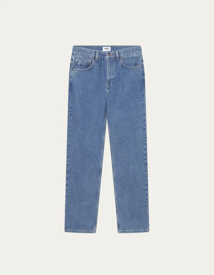 Men Les Deux Pants Roi Yale Bulldog Denim Pants 8211 Medium Indigo Wash