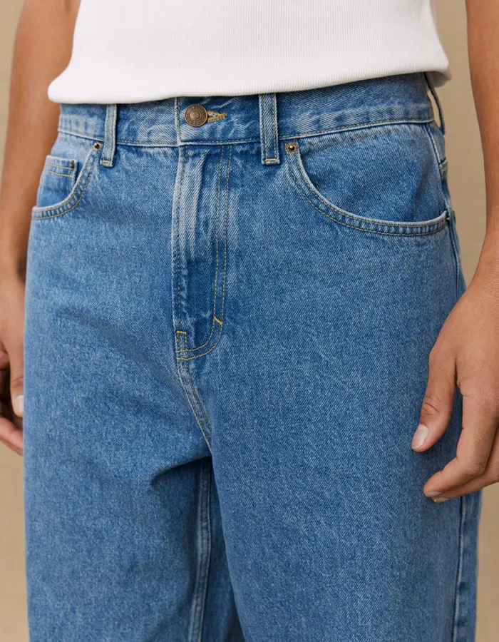 Men Les Deux Pants Roi Yale Bulldog Denim Pants 8211 Medium Indigo Wash