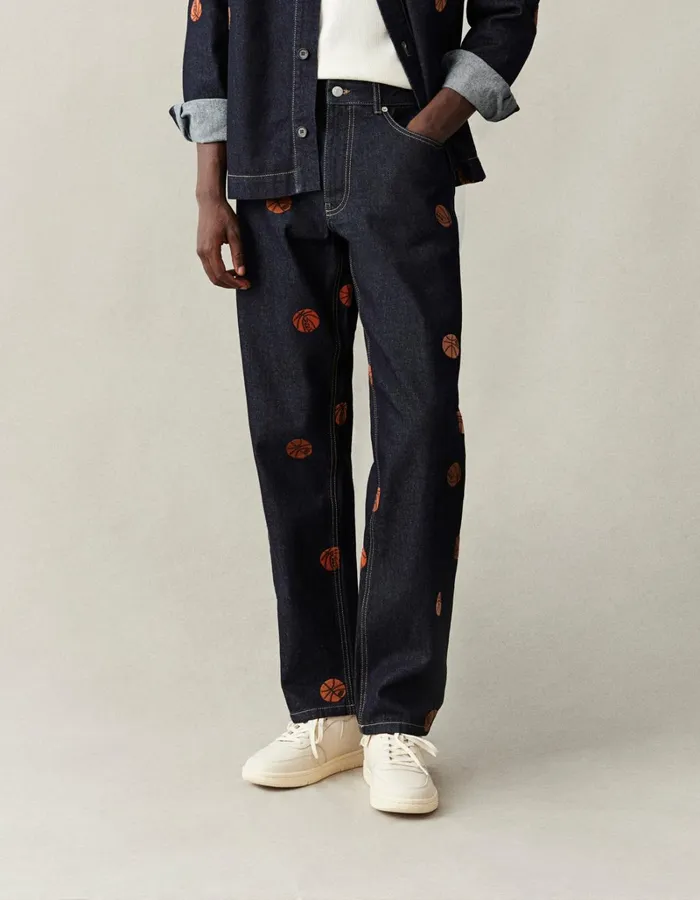 Men Les Deux Pants Ryder AOE Pants 8211 Raw Denim