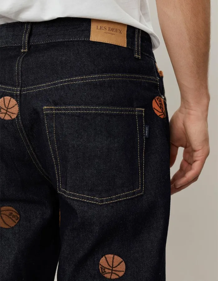 Men Les Deux Pants Ryder AOE Pants 8211 Raw Denim