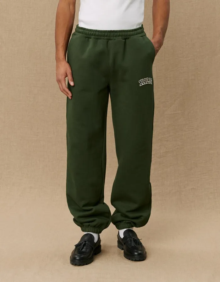 Men Les Deux Pants Yale Sweatpants 8211 Duffel Bag GreenBlack