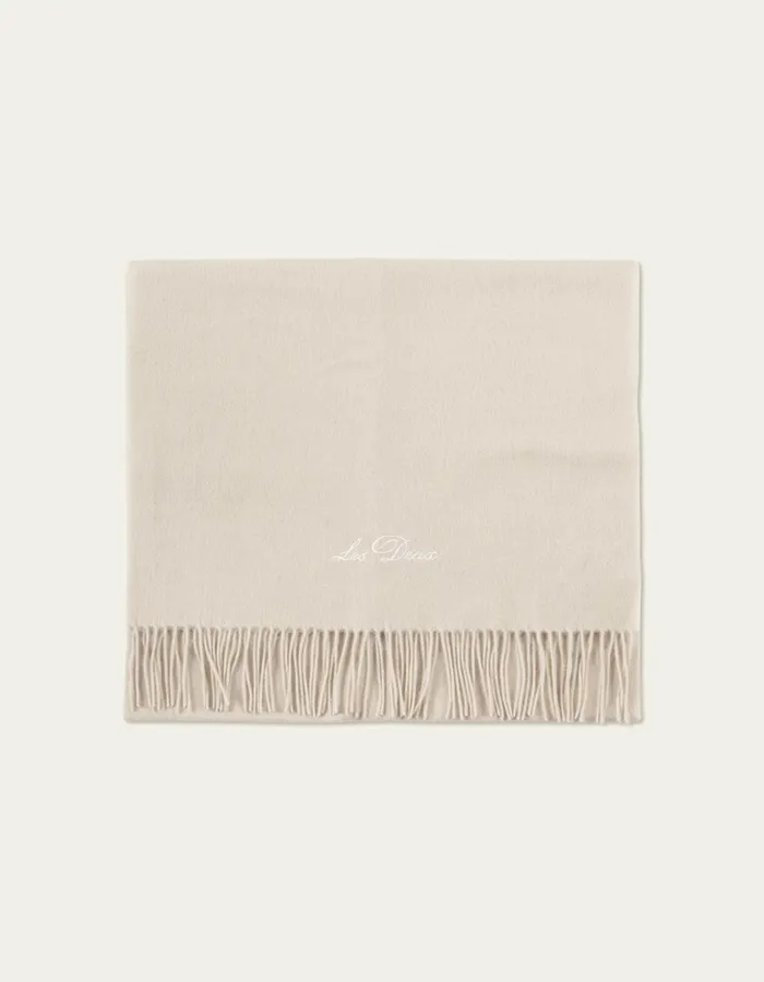 Men Les Deux Scarves Wayne Wool Scarf 8211 Ivory