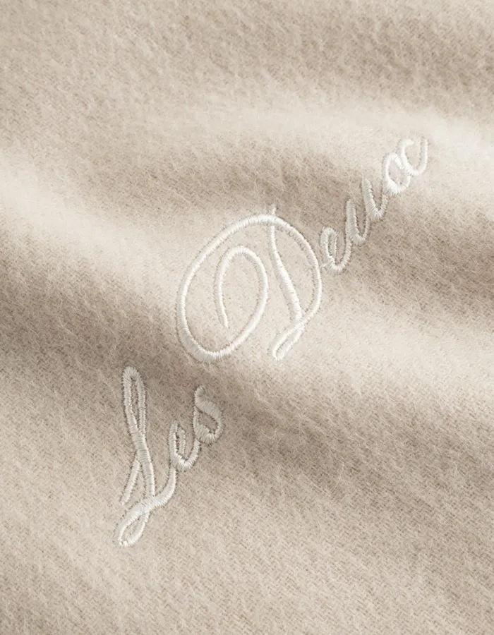 Men Les Deux Scarves Wayne Wool Scarf 8211 Ivory