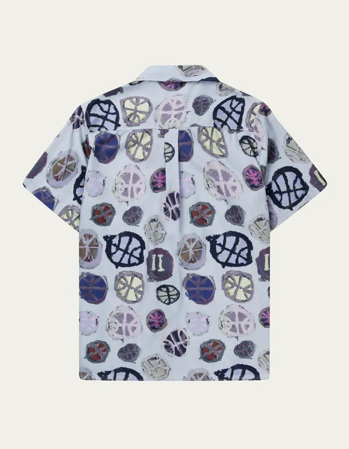 Men Les Deux ShirtsOvershirts Artist AOP SS Shirt 8211 Summer SkyMulticolor AOP