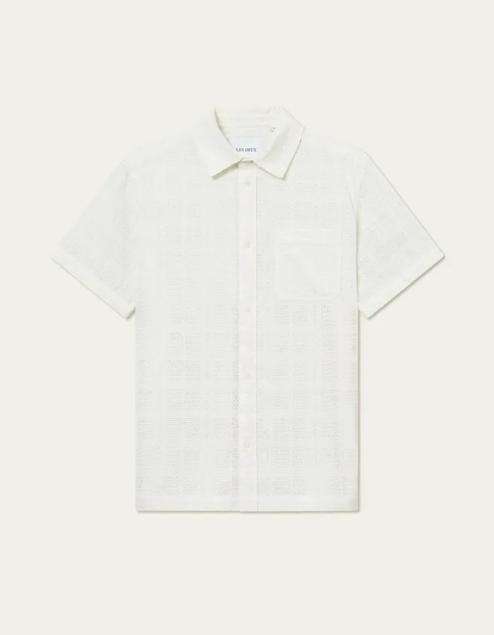Men Les Deux ShirtsOvershirts Charlie SS Shirt 8211 Light Ivory