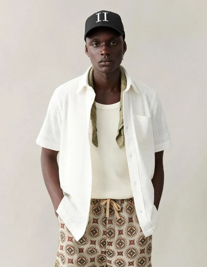 Men Les Deux ShirtsOvershirts Charlie SS Shirt 8211 Light Ivory