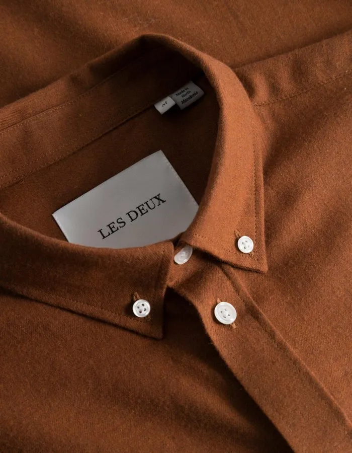 Men Les Deux ShirtsOvershirts Desert Reg Shirt 8211 Arabian Spice Melange
