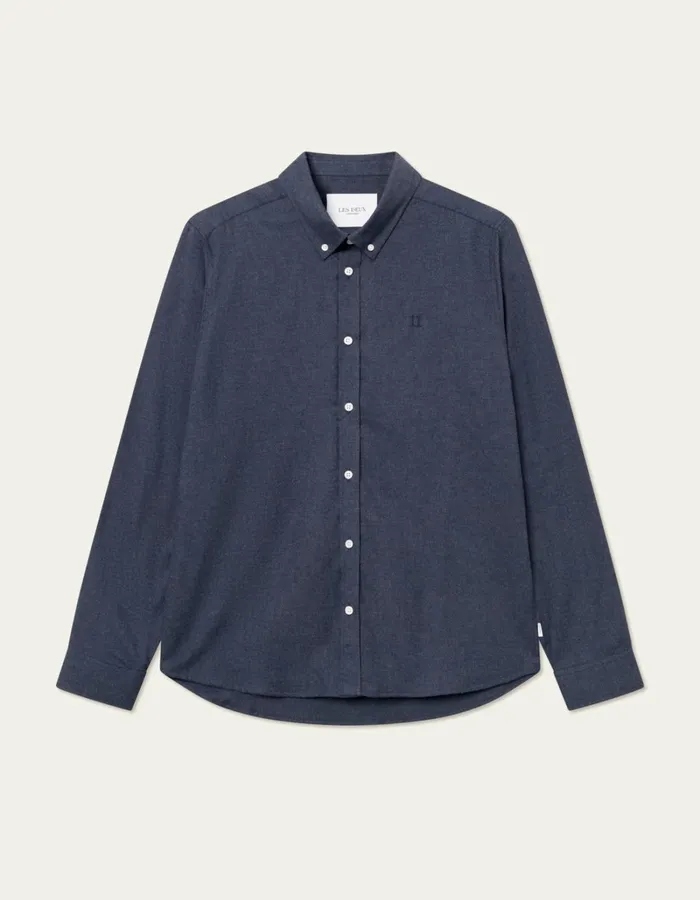 Men Les Deux ShirtsOvershirts Desert Reg Shirt 8211 Dark Navy Melange