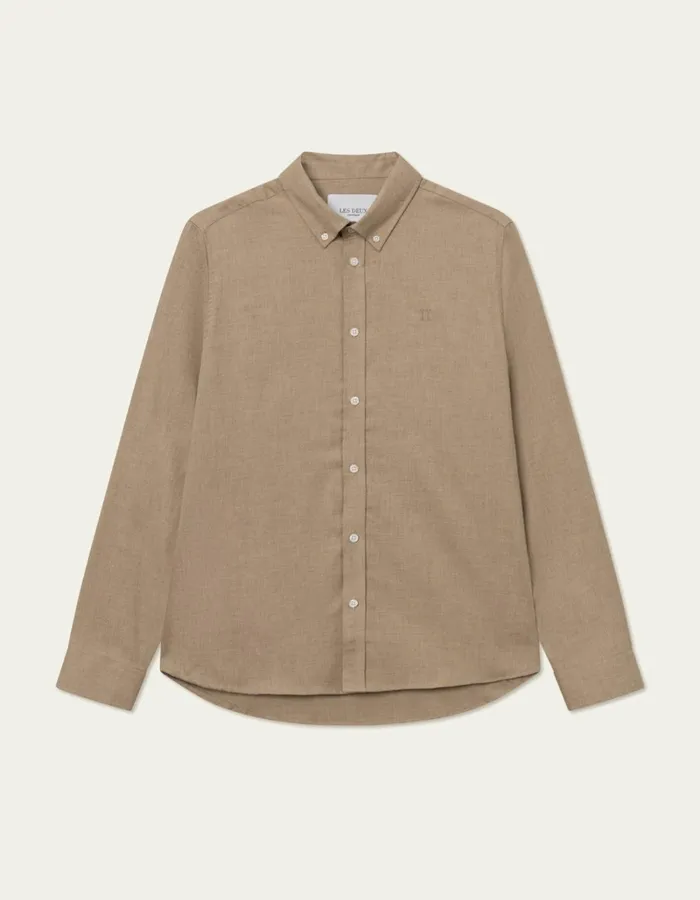 Men Les Deux ShirtsOvershirts Desert Reg Shirt 8211 Light Desert Sand Melange Men Les Deux ShirtsOvershirts Desert Reg Shirt 8211 Light Desert Sand Melange
