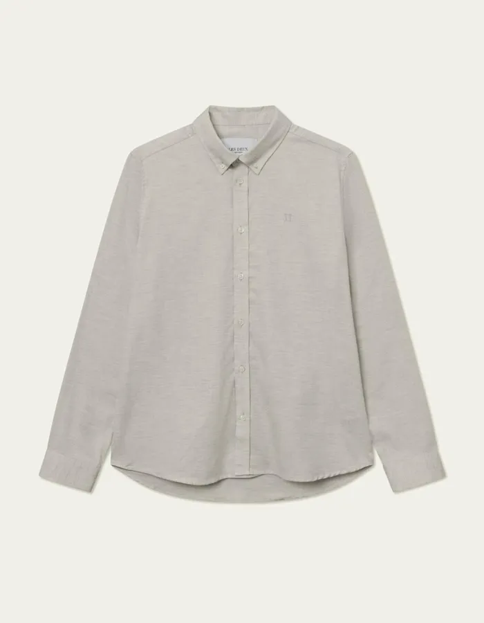 Men Les Deux ShirtsOvershirts Desert Reg Shirt 8211 Snow Melange