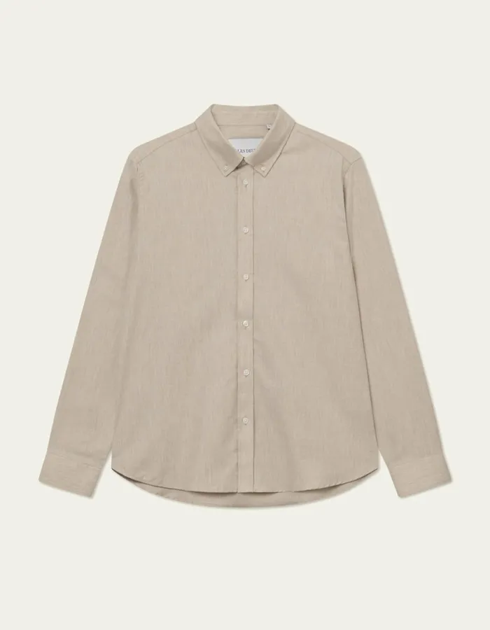 Men Les Deux ShirtsOvershirts Desert Shirt 8211 Light Desert Sand Melange