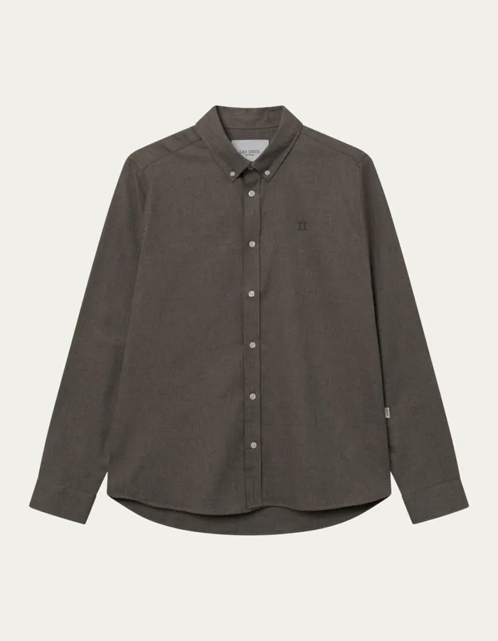 Men Les Deux ShirtsOvershirts Desert Shirt 8211 Mountain Grey Melange