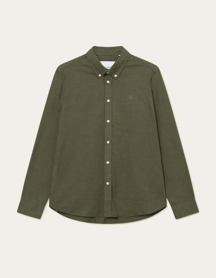 Men Les Deux ShirtsOvershirts Desert Shirt 8211 Olive Night Melange
