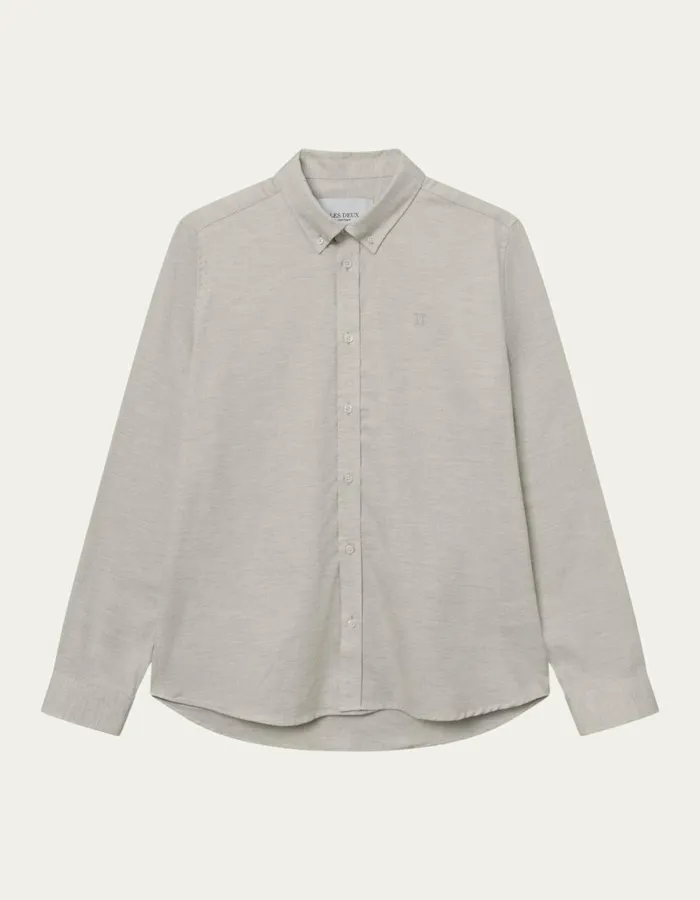 Men Les Deux ShirtsOvershirts Desert Shirt 8211 Snow Melange
