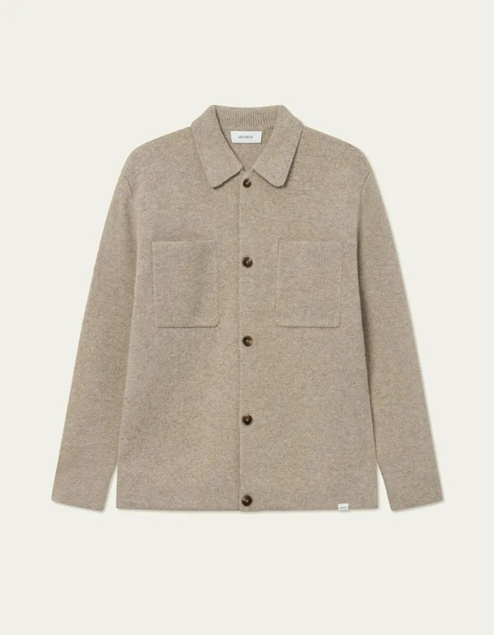 Men Les Deux ShirtsOvershirts Fischer Milano Overshirt 8211 Light Desert Sand Melange Men Les Deux ShirtsOvershirts Fischer Milano Overshirt 8211 Light Desert Sand Melange