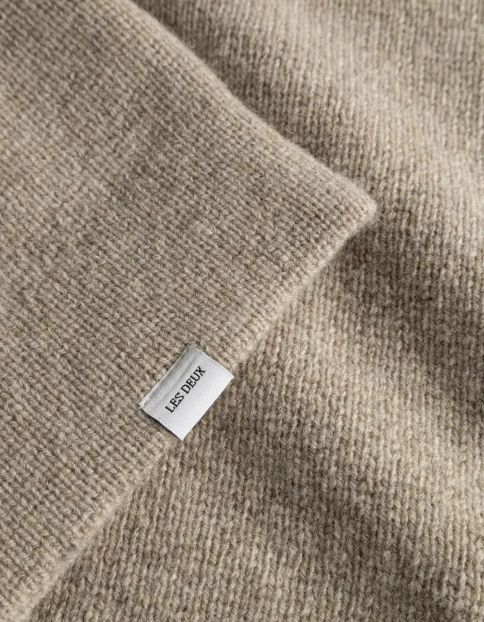 Men Les Deux ShirtsOvershirts Fischer Milano Overshirt 8211 Light Desert Sand Melange
