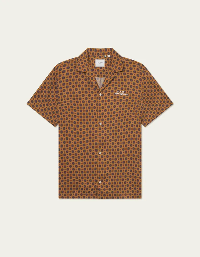 Men Les Deux ShirtsOvershirts Foulard AOP SS Shirt 8211 Thai Curry