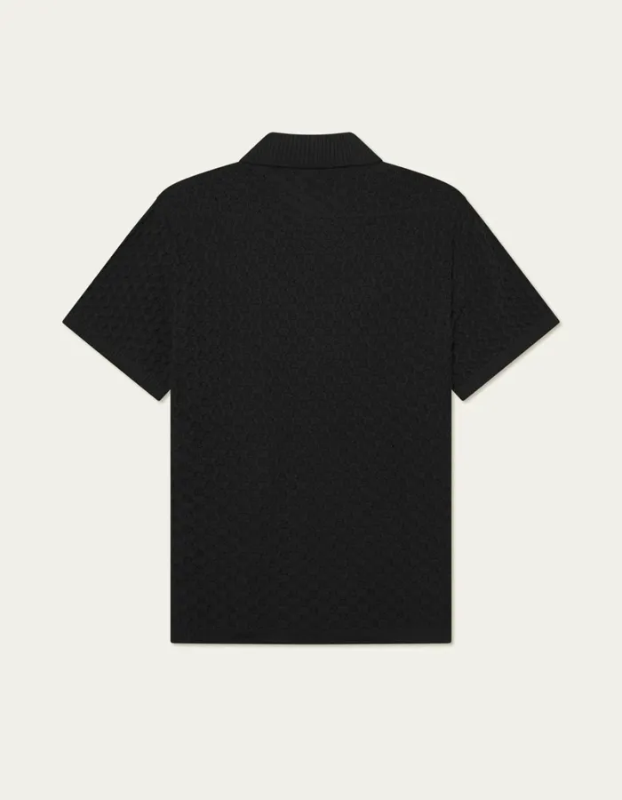 Men Les Deux ShirtsOvershirts Gespertus SS Knit Shirt 8211 BlackBlack