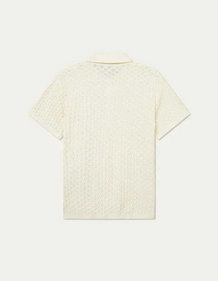 Men Les Deux ShirtsOvershirts Gespertus SS Knit Shirt 8211 Ivory