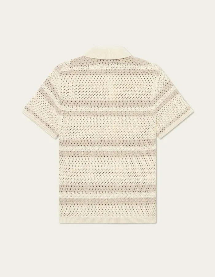 Men Les Deux ShirtsOvershirts Gianni SS Knit Shirt 8211 Ivory