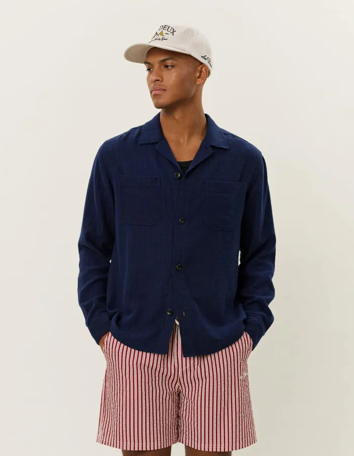 Men Les Deux ShirtsOvershirts Hamilton Overshirt 8211 Dark Navy
