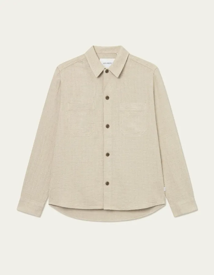 Men Les Deux ShirtsOvershirts Hamilton Overshirt 8211 Light Sand