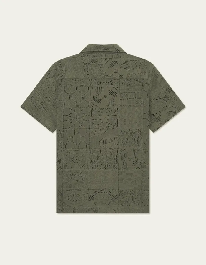 Men Les Deux ShirtsOvershirts Hector Lace SS Shirt 8211 Olive Night