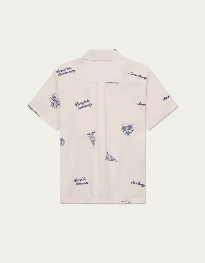Men Les Deux ShirtsOvershirts Hendrix AOE SS Shirt 8211 IvoryBlueprint
