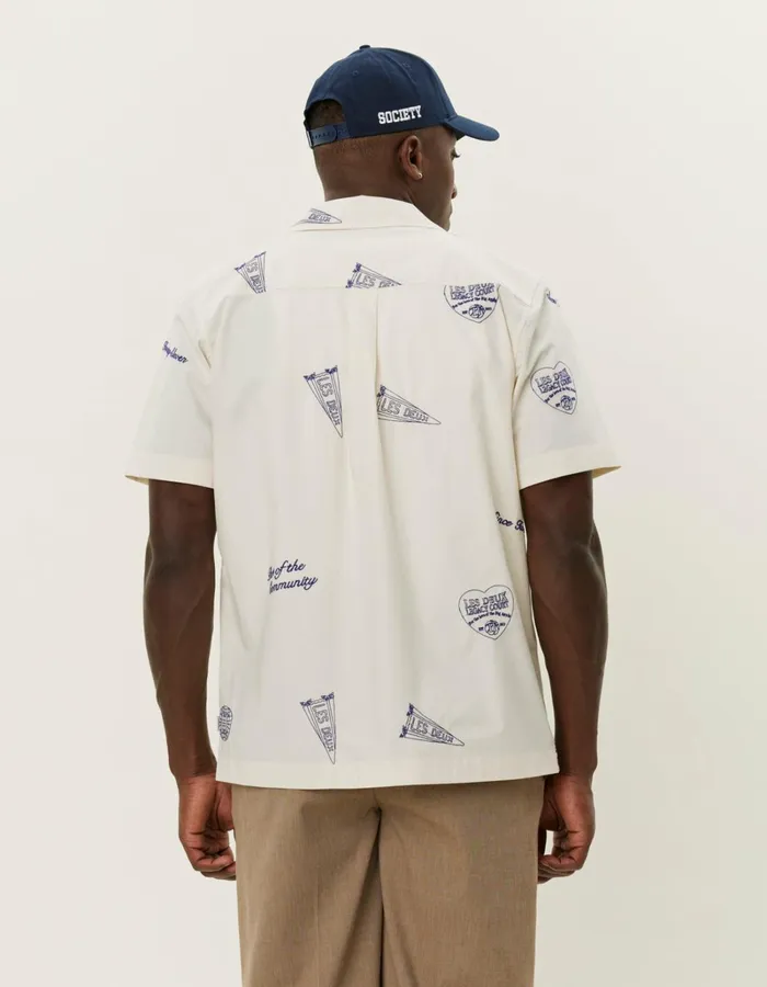Men Les Deux ShirtsOvershirts Hendrix AOE SS Shirt 8211 IvoryBlueprint