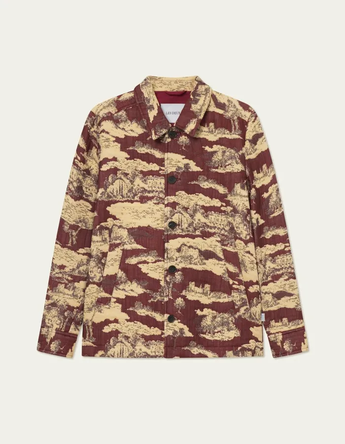 Men Les Deux ShirtsOvershirts Jaiden Ruins Jaqcuard Overshirt 8211 Bossa NovaSummer Melon
