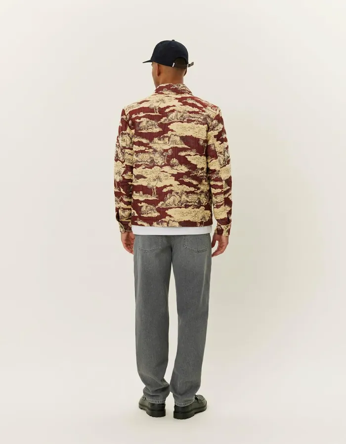 Men Les Deux ShirtsOvershirts Jaiden Ruins Jaqcuard Overshirt 8211 Bossa NovaSummer Melon
