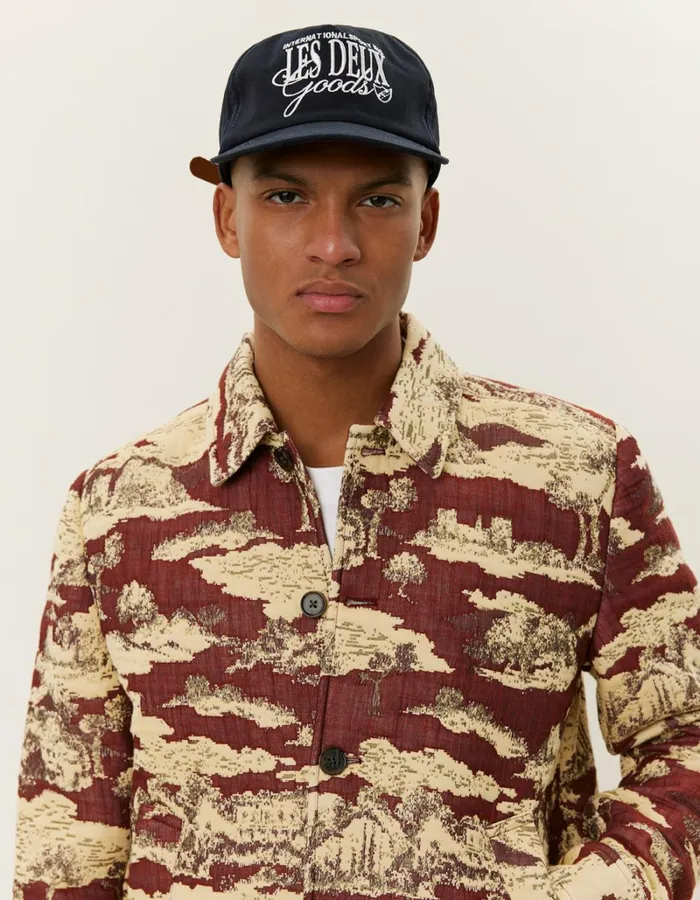 Men Les Deux ShirtsOvershirts Jaiden Ruins Jaqcuard Overshirt 8211 Bossa NovaSummer Melon