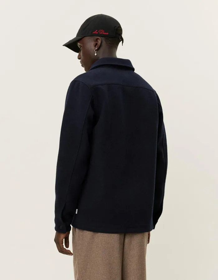 Men Les Deux ShirtsOvershirts Jason Wool Overshirt 20 8211 Dark Navy
