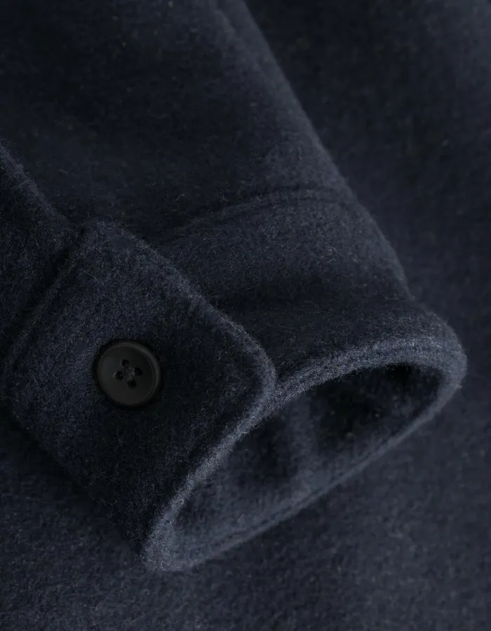 Men Les Deux ShirtsOvershirts Jason Wool Overshirt 20 8211 Dark Navy