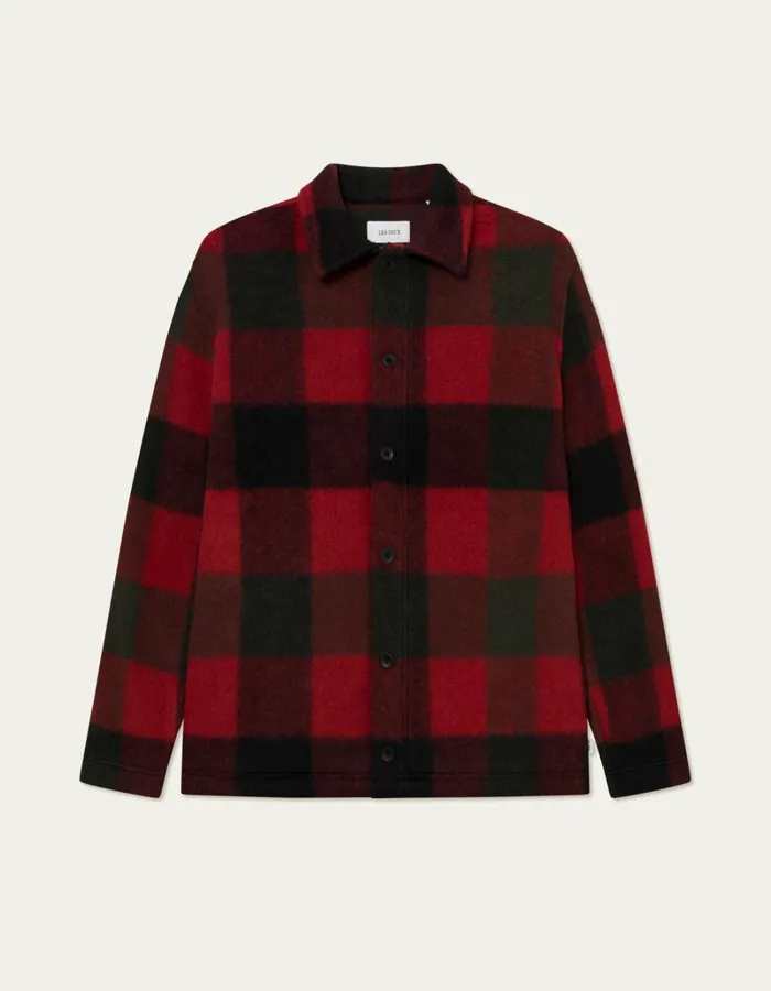 Men Les Deux ShirtsOvershirts Jermaine Overshirt 8211 RosinSalsa Red