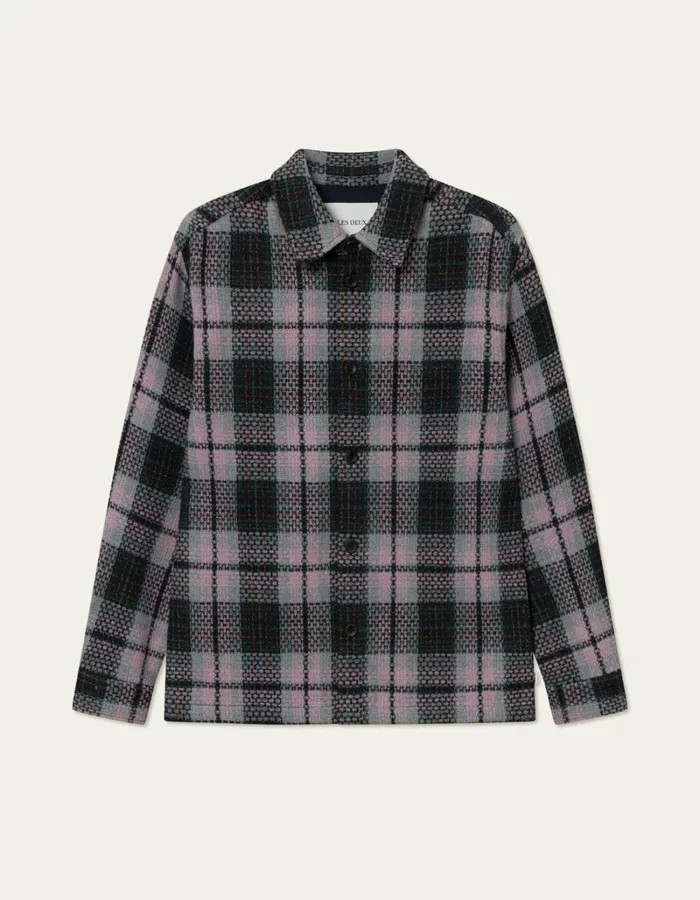 Men Les Deux ShirtsOvershirts Jonathan Check Overshirt 8211 Dark NavyOyster Rose Men Les Deux ShirtsOvershirts Jonathan Check Overshirt 8211 Dark NavyOyster Rose