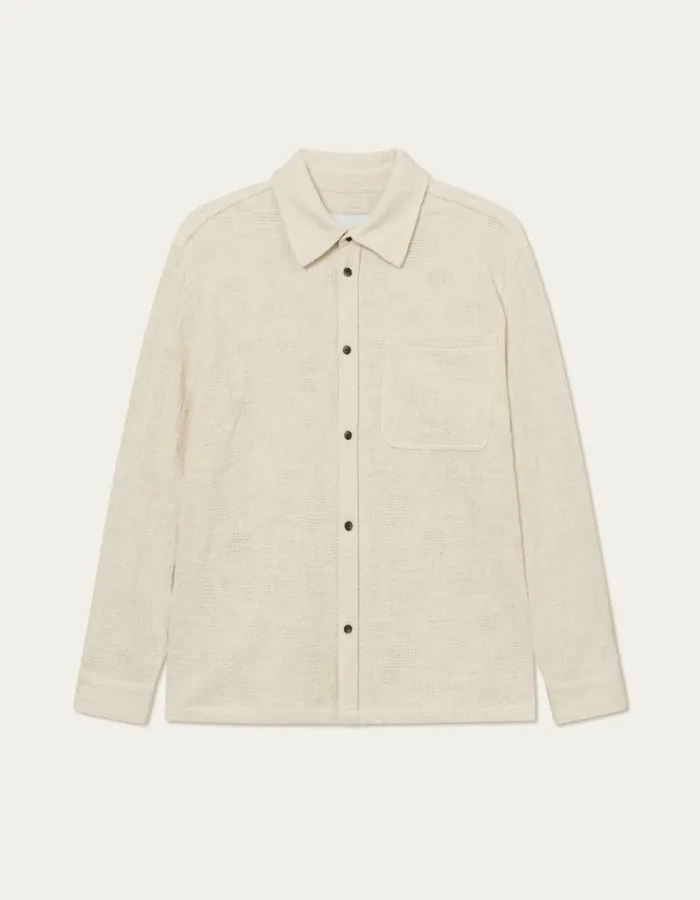 Men Les Deux ShirtsOvershirts Kaleb Structure Overshirt 8211 Ivory