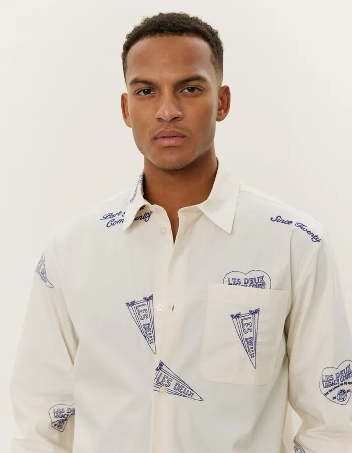 Men Les Deux ShirtsOvershirts Kalen AOE Shirt 8211 IvoryBlueprint