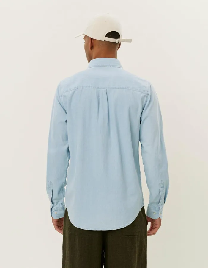 Men Les Deux ShirtsOvershirts Kash Denim Shirt 8211 Light Blue Wash