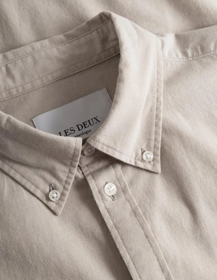 Men Les Deux ShirtsOvershirts Kent Chambray Shirt 8211 Dark Sand